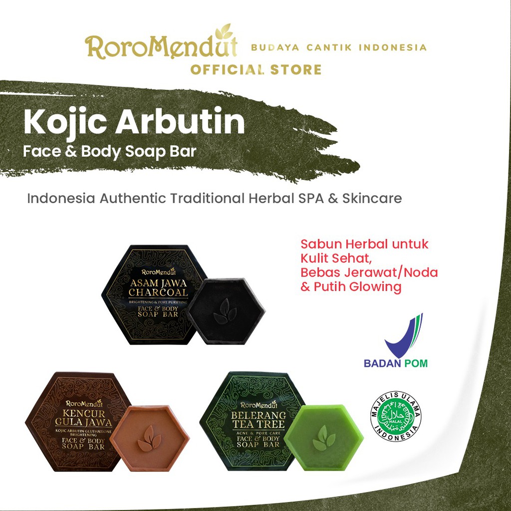 

Roro Mendut Kojic Acid Body and Face Soap Bar