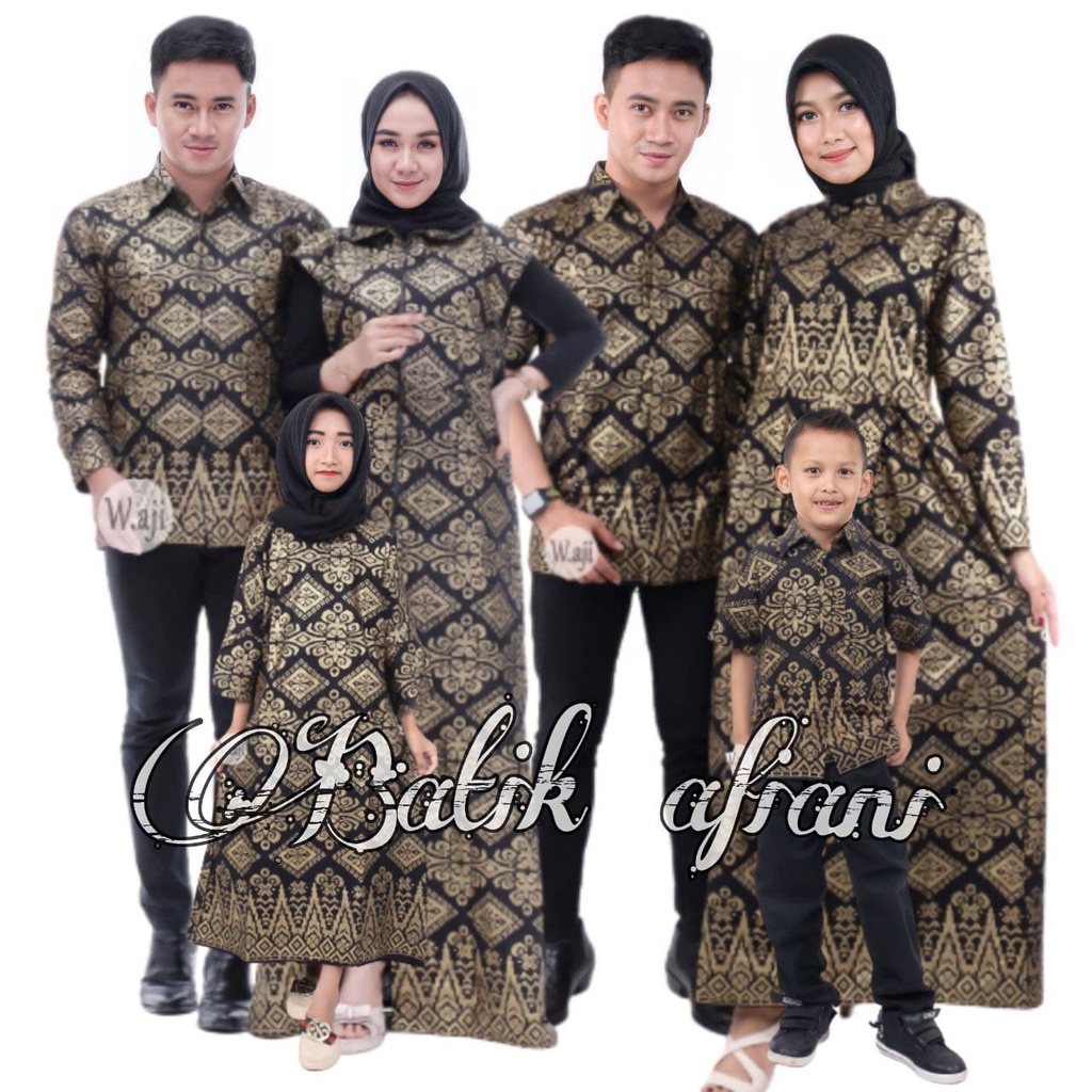 Batik couple keluarga modern terbaru set couple batik keluarga gamis jumbo prada eksklusif termurah di shopee / Baju batik keluarga terbaru