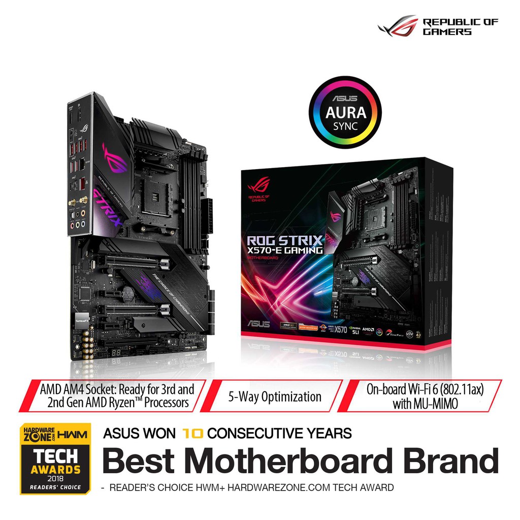 Motherboard Asus ROG Strix X570-E Gaming (AMD AM4, DDR4) Mainboard