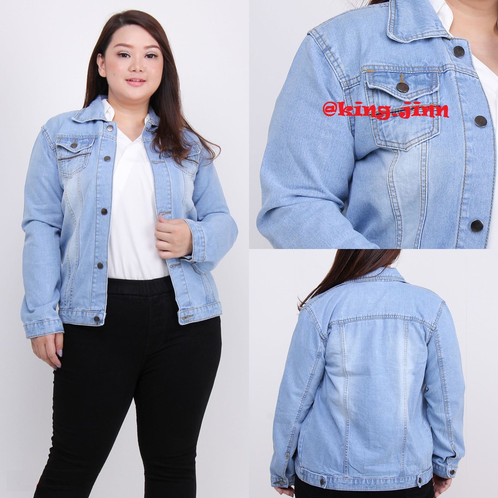 Jaket Jeans Premium Wanita Bioblitz - Saku Dalam