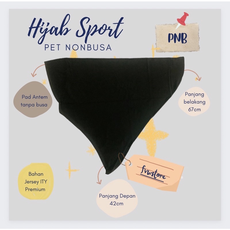 HIJAB SPORT JERSEY PET NON BUSA