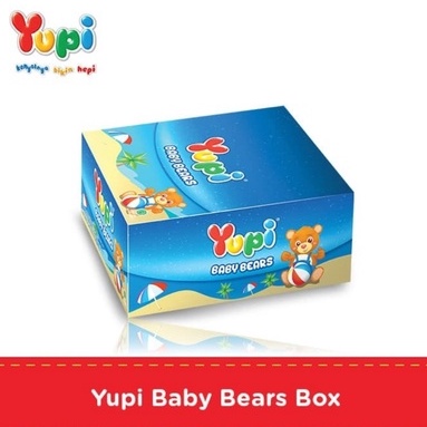 

Yupi Baby Bears per box isi 24 pcs berat bersih 168 gram