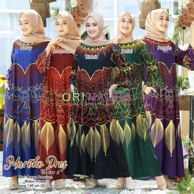 MAROKO DRESS 3 GAMIS MUSLIM BY ORI NAURA