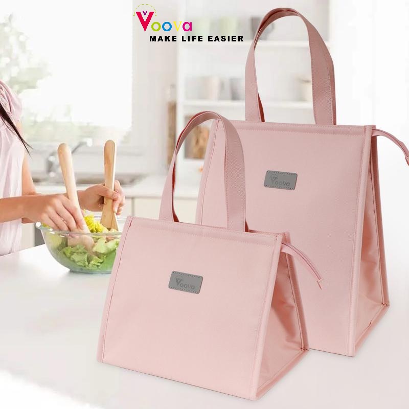 VOOVA Lunch Tote Bag Tas Bekal Food Box Foil Lunch Box Tas Makan Siang Cooler Bag Multifunctional Ba