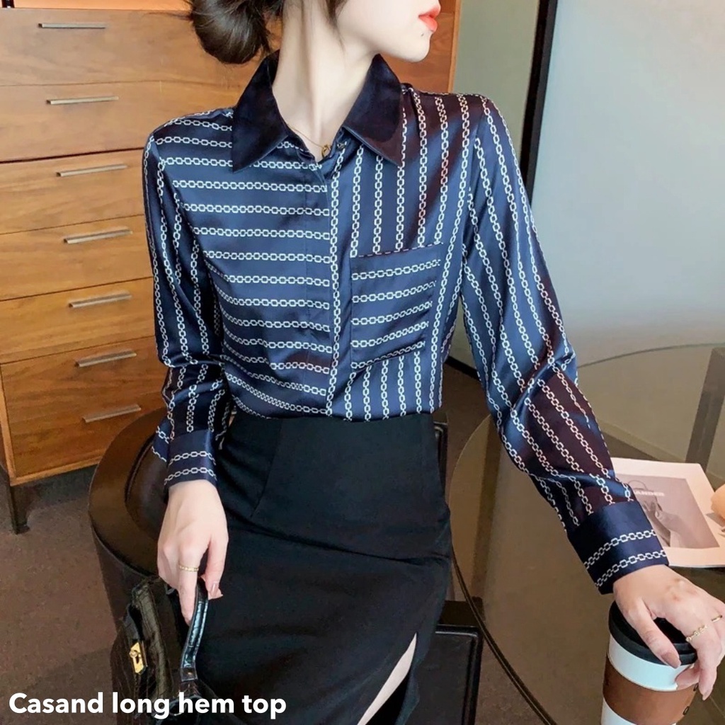 Casand long hem top - Thejanclothes