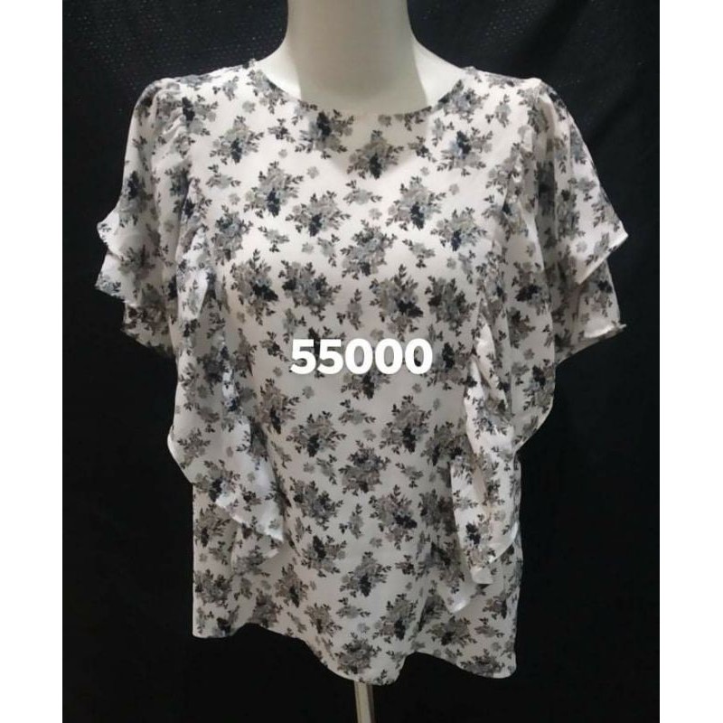 Blouse wanita Bunga bunga