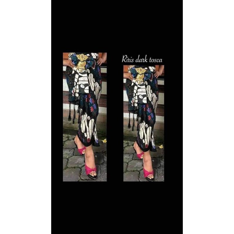 Kamen plisket set selendang/Kamen sutra batik/Kamen Bali set selendang/Kamen batik