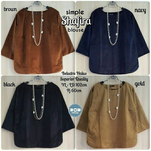 Simple Shafira blouse, blouse, blouse bludru, blouse polos, kekinian blouse, modern blouse, ootd