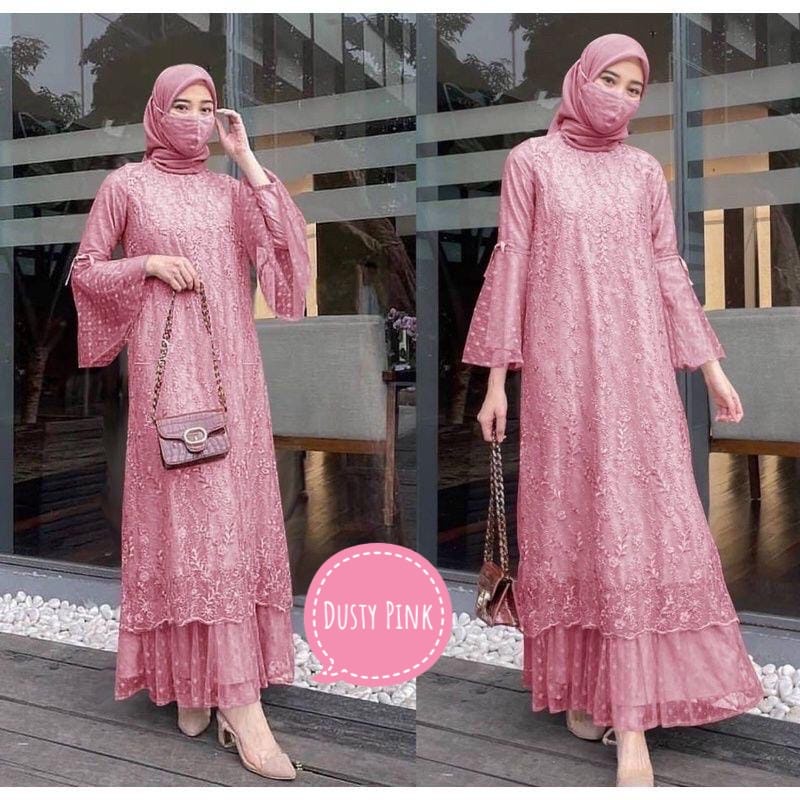 BJ - MAXI ANGEL DRESS BRUKAT TULLE / GAMIS PESTA