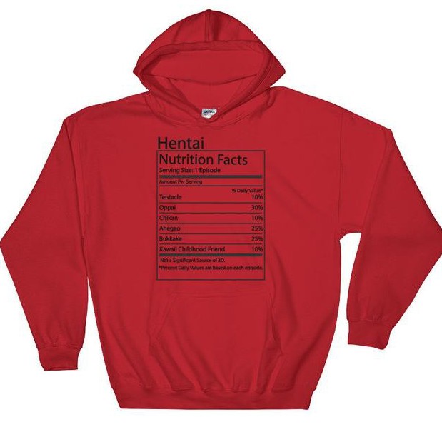 Hoodie Hentai Nutrition Fact