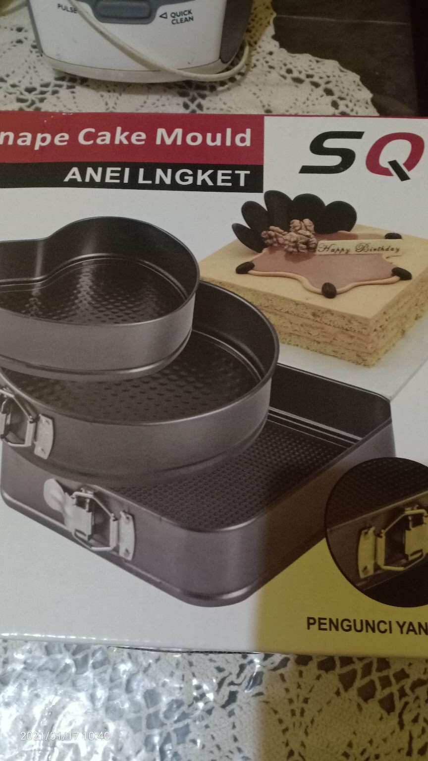 [berat 1kg] Set Loyang Bolu Bongkar Pasang / 3 Pcs Shape Cake Mould Anti Lengket / Springfoam Pan
