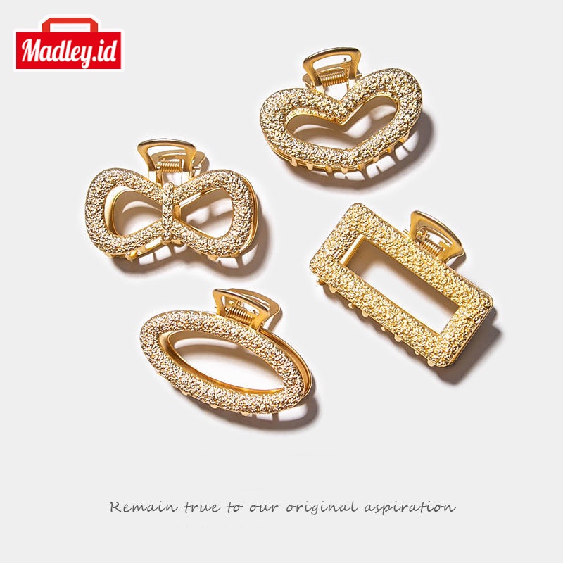 MAdley HairPin Jepit Rambut Wanita Korea Gold Metal Fashion Aksesoris Jepitan Lucu Cantik