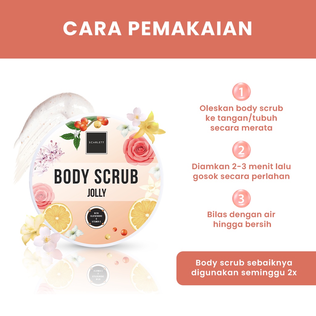 Scarlett Whitening Body Scrub Jolly