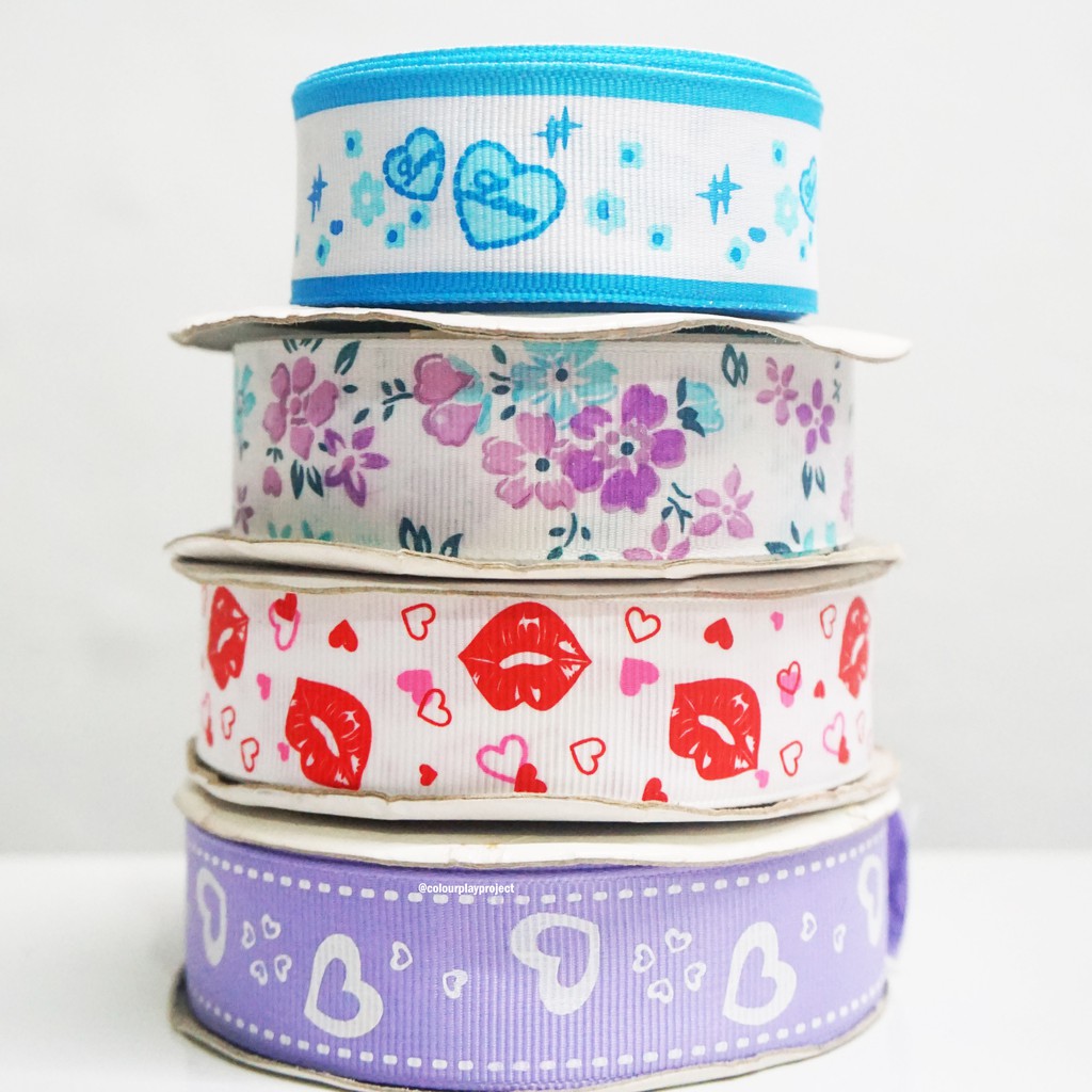 

Bahan Pita DIY/Craft/Kado - Gross Grain 1 inch motif per meter [Colourplay]