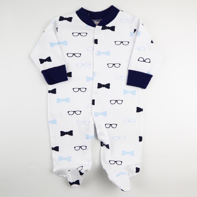 BABY K2 - BABY SLEEPSUIT MOTIF BEAR BIRU MEREK LITTLEDUCK 1 PACK ISI 3 PCS  KODE 00023