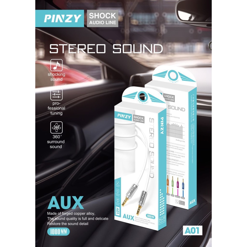 PINZY A01 Aux Audio Cable 3.5mm - Kabel Jack Audio 3.5mm PINZY A01