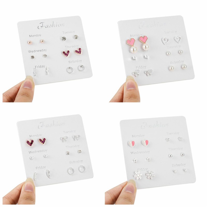 Set Anting Tusuk Simple Kreatif Gaya Korea untuk Wanita