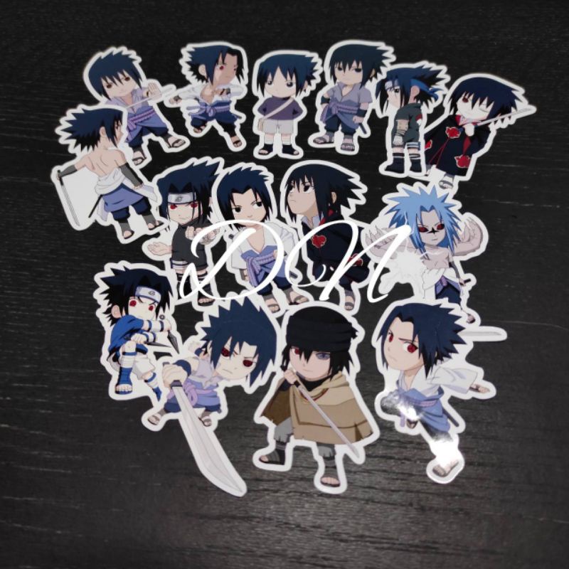 

Stiker kertas karakter sasuke accesoris film anime naruto