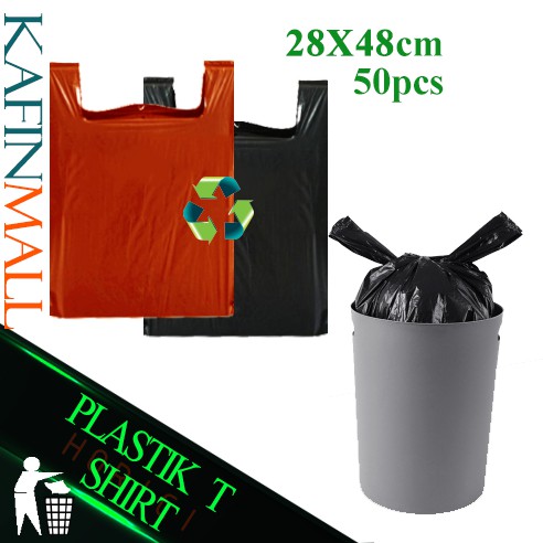 Kantong Plastik Kresek Plong HD Hitam 28x48cm Isi 50 Lembar Murah