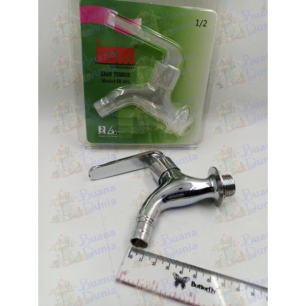 Kran Air Stainless Engkol IGM 1/2 Inch |Keran Air Tembok |Keran Tembok