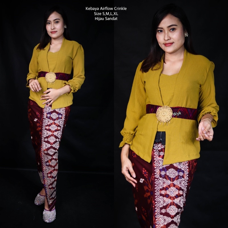 Kebaya Airflow Crinkle Tangan Kerut//Kebaya saja/Pakaian Adat Bali/Kebaya Bali