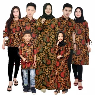 Jual Batik couple keluarga modern terbaru set couple batik keluarga