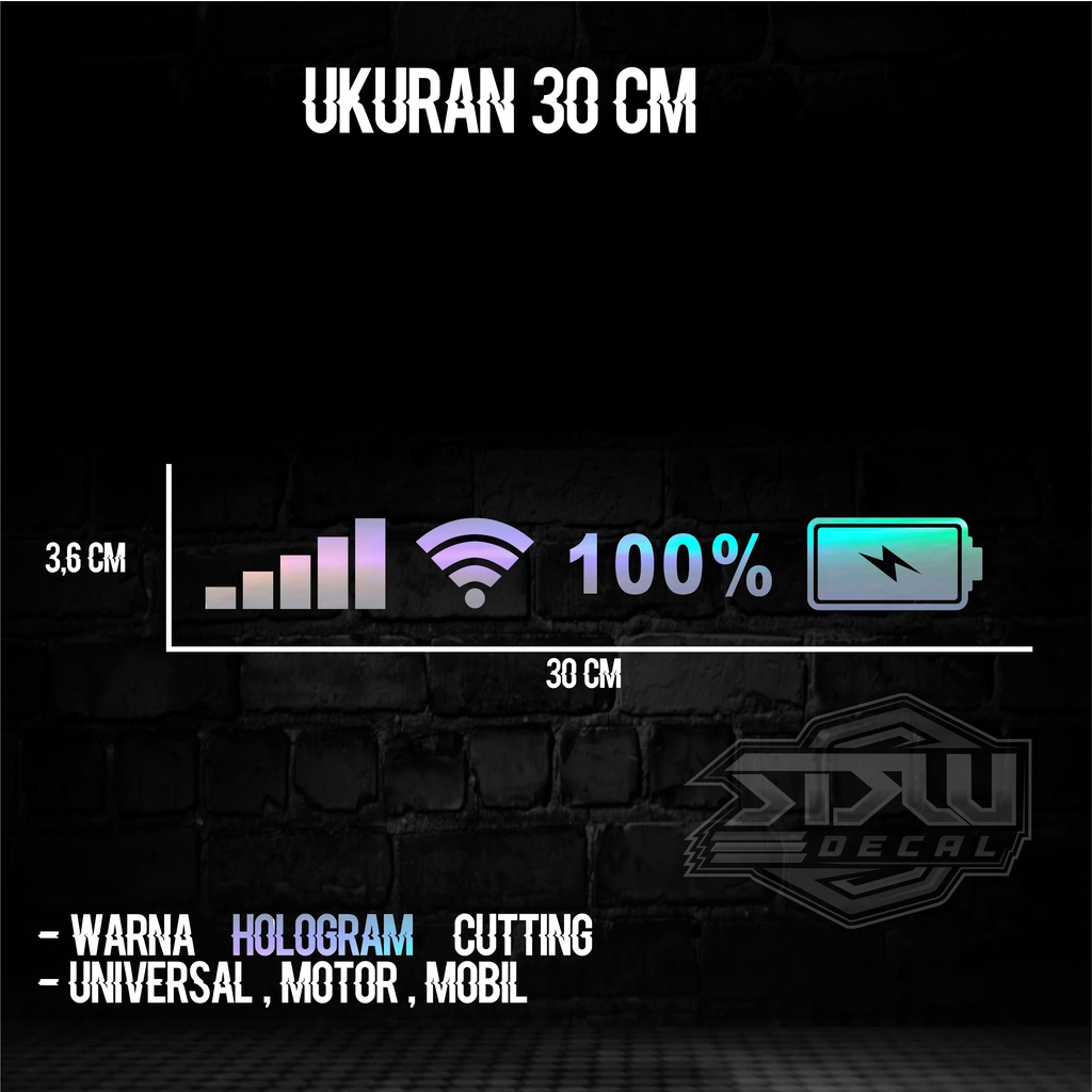 Sticker Cutting Hologram Sinyal Wifi Stiker Motor Hologram