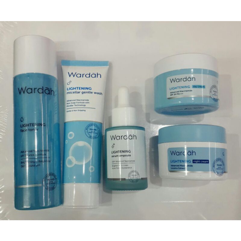 Wardah Lightening series Paket Lengkap Kulit Normal - Kering