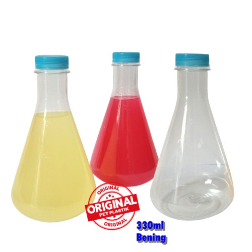 Botol Takar 330ml Botol Pet Plastik Gelas Takar Bening Transparan