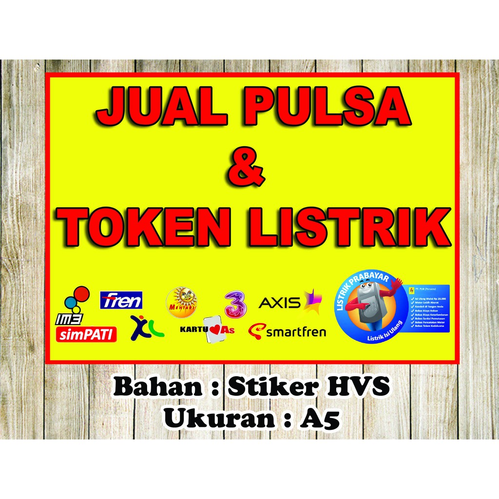 Stiker Jual Pulsa