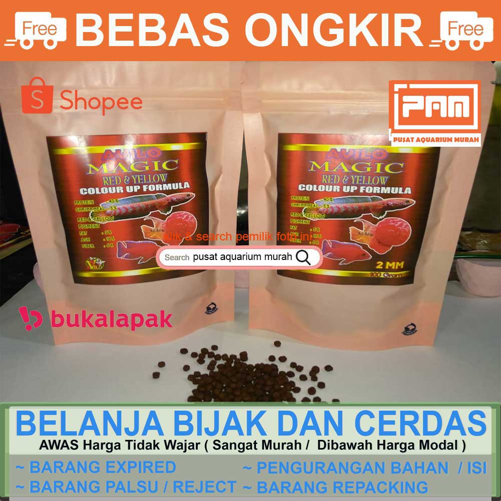 Pakan Ikan Avilo Red & Yellow Pelet Cichlid Channa Gabus Ikan Hias Aquascape pusat aquarium murah PA