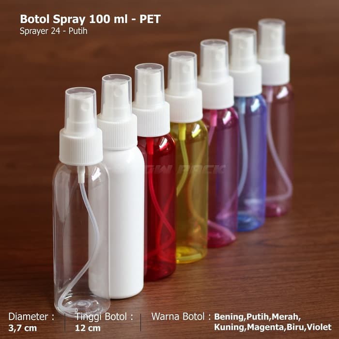 Botol Spray 100ml Plastik Sprai Semprot 100 Ml Botol Spray Isi Ulang 100 ml Botol PET Plastik Bening Isi Ulang Botol Serbaguna Parfum Botol Isi Ulang 100 ml