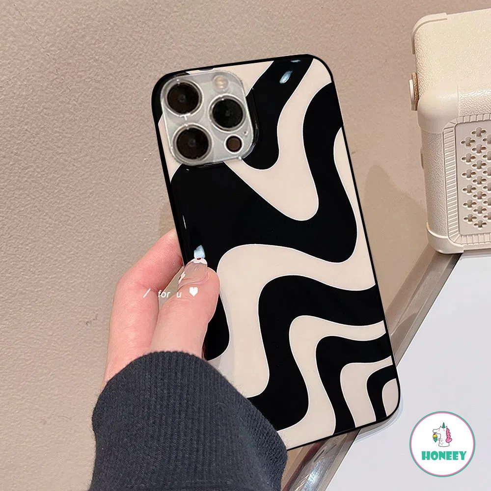 Soft Case TPU Shockproof Motif Zebra Hitam Putih Cover IPhone 14 13 12 11 Pro Max XR X XS 7 8Plus