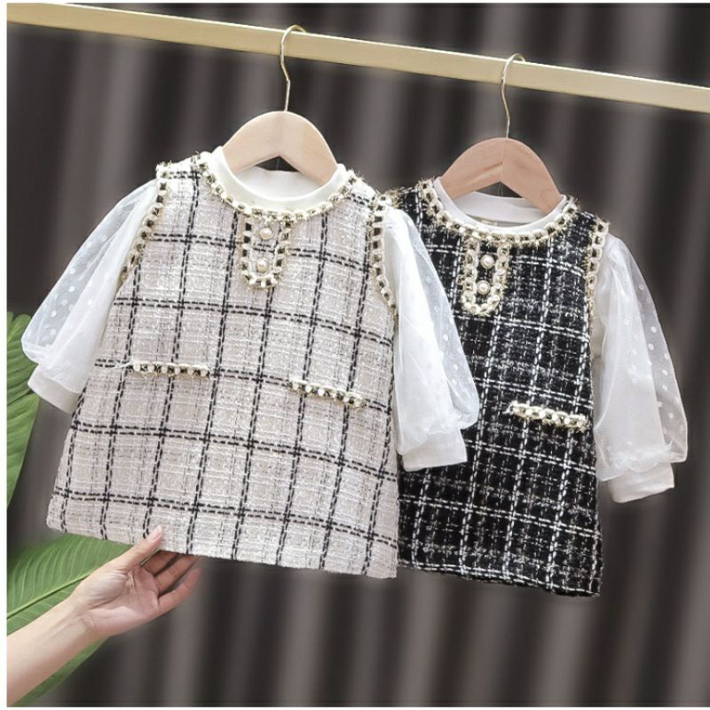 DRESS IMPORT ANAK 2IN1