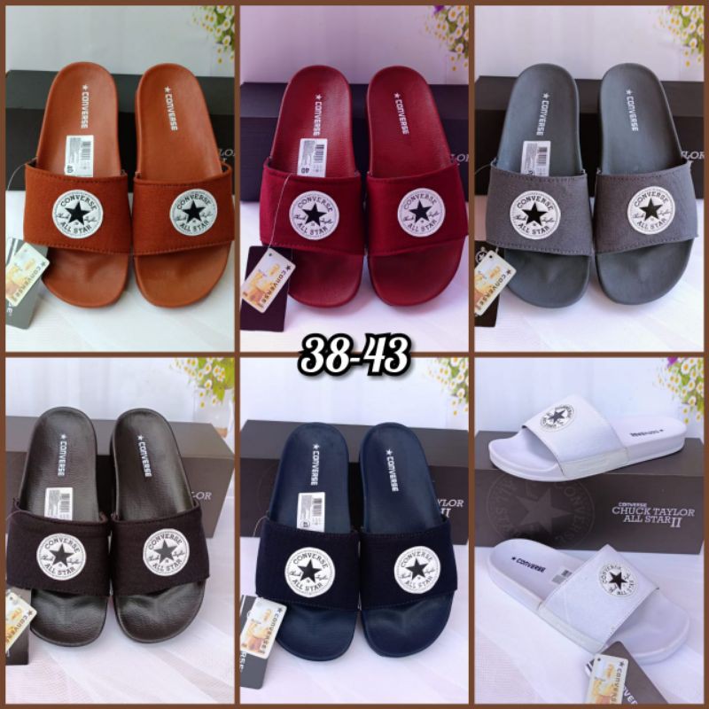 Sandal CONVERSE . Sandal Slop Pria Terbaru . Sandal Santai Pria . Sandal GRADE ORI TERLARIS 