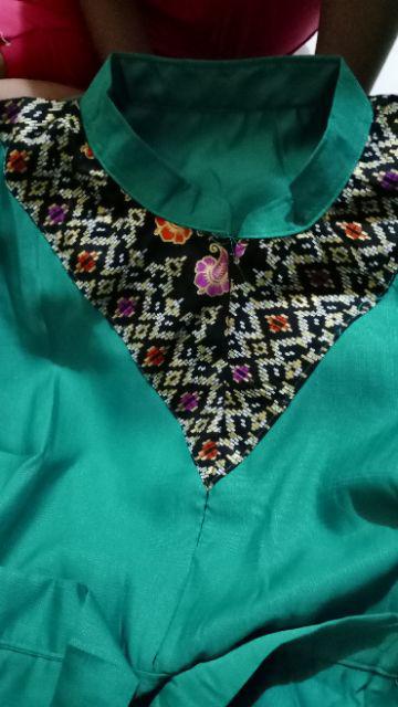 Grosir Baju Batik Murah /  Maura Couple Sania Rufle Adinda Couple Gamis /  Baju  Couple Gamis