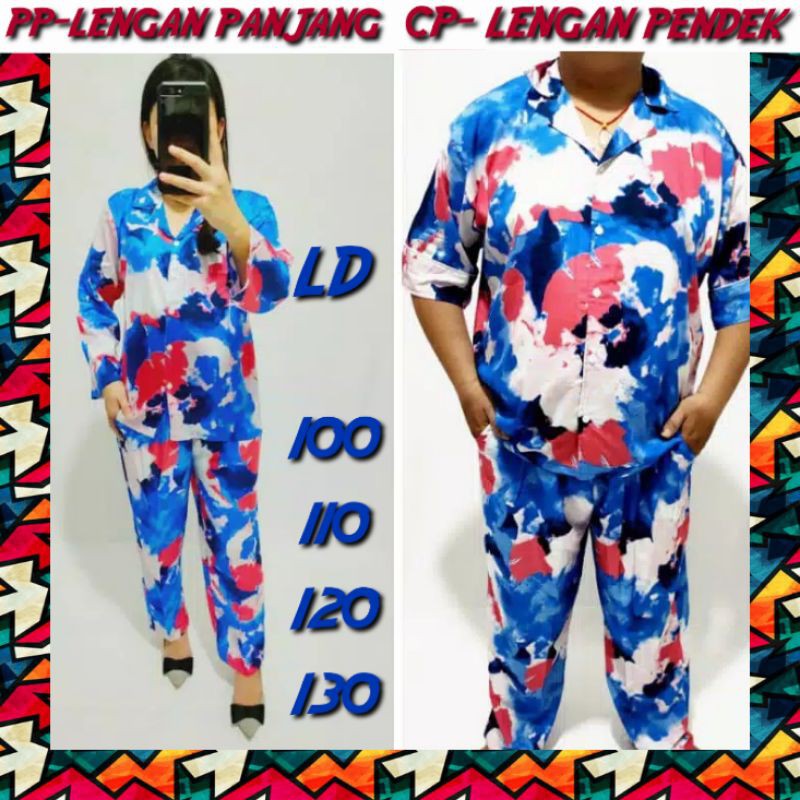 PIYAMA RAYON SET WARNA CORAK