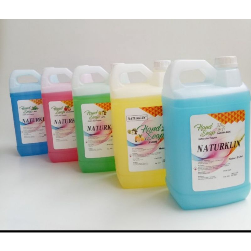 HANDSOAP SABUN CUCI TANGAN 5 LITER NATURKLIN KEMENKES TERMURAH BERKUALITAS