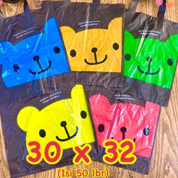 

Special Kantong Plastik Soft Handle Softhandle Shopping Bag Motif Teddy Bear 30x32 시