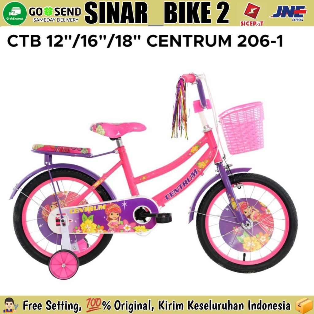 Sepeda Mini Anak Perempuan 12 16 &amp; 18 Inch MINI CENTRUM CT 206