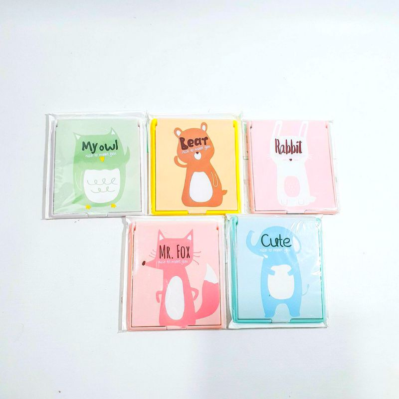 KACA LIPAT KECIL | CERMIN LIPAT KARAKTER MURAH | CERMIN KACA TRAVELING-H