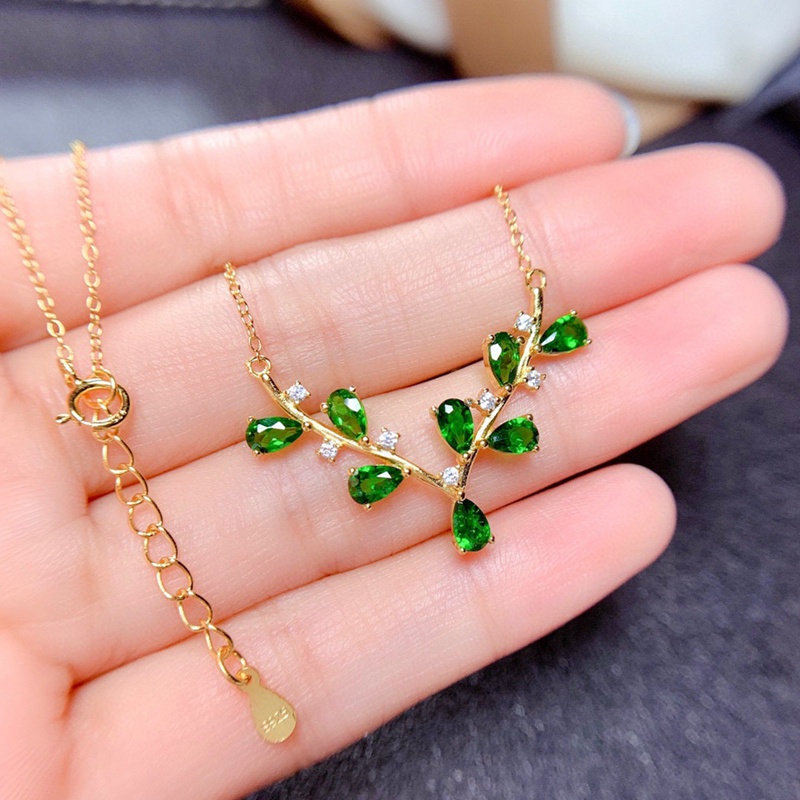 Fashion Water Drop Zircon Antlers Pendant Necklace Exquisite Charm Clavicle Chain Women's Wedding Engagement Statement Jewelry