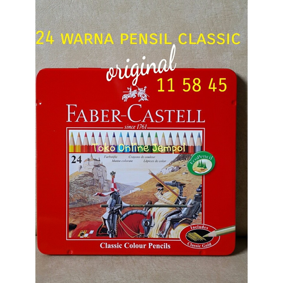

ATK0111FC 24 warna Kaleng Classic Pencils 115845 Faber Castell pensil TOJ99