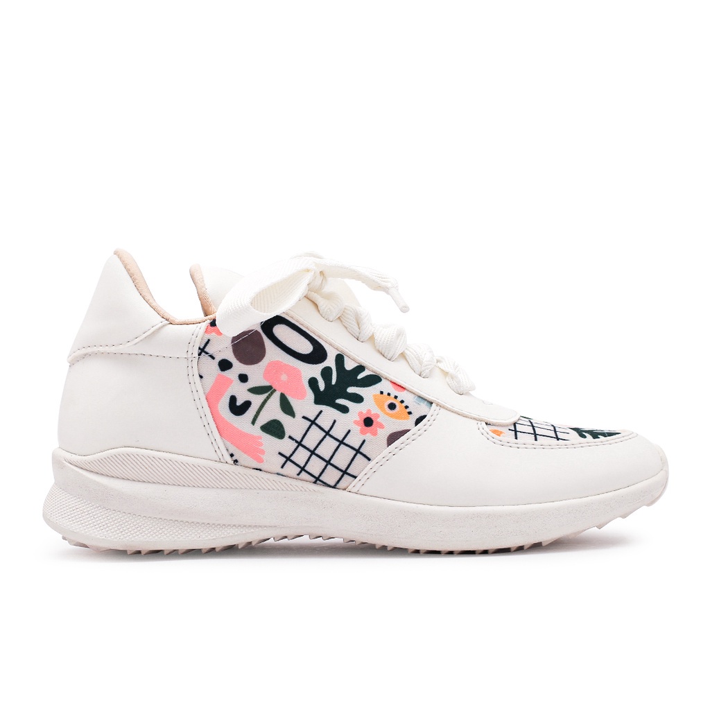 KHK by Khakikakiku Sasha Botanical White Sneakers