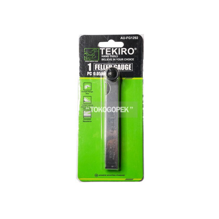 PAKET 2PCS TEKIRO FEELER GAUGE 13 BLADES + KUNCI L BINTANG KLEP T40