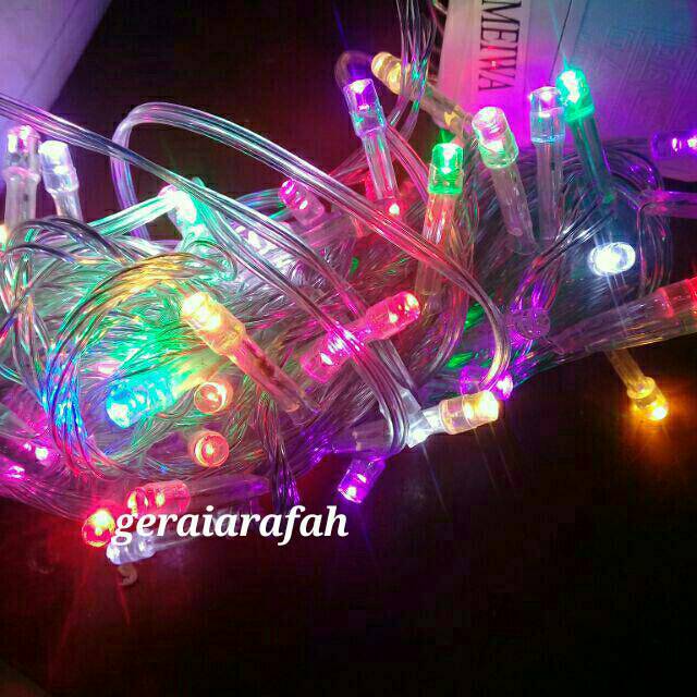LAMPU TUMBLR TUMBLER 100 LED RAINBOW PELANGI / DEKORASI KAMAR / LAMPU TUMBLR MERAH PUTIH