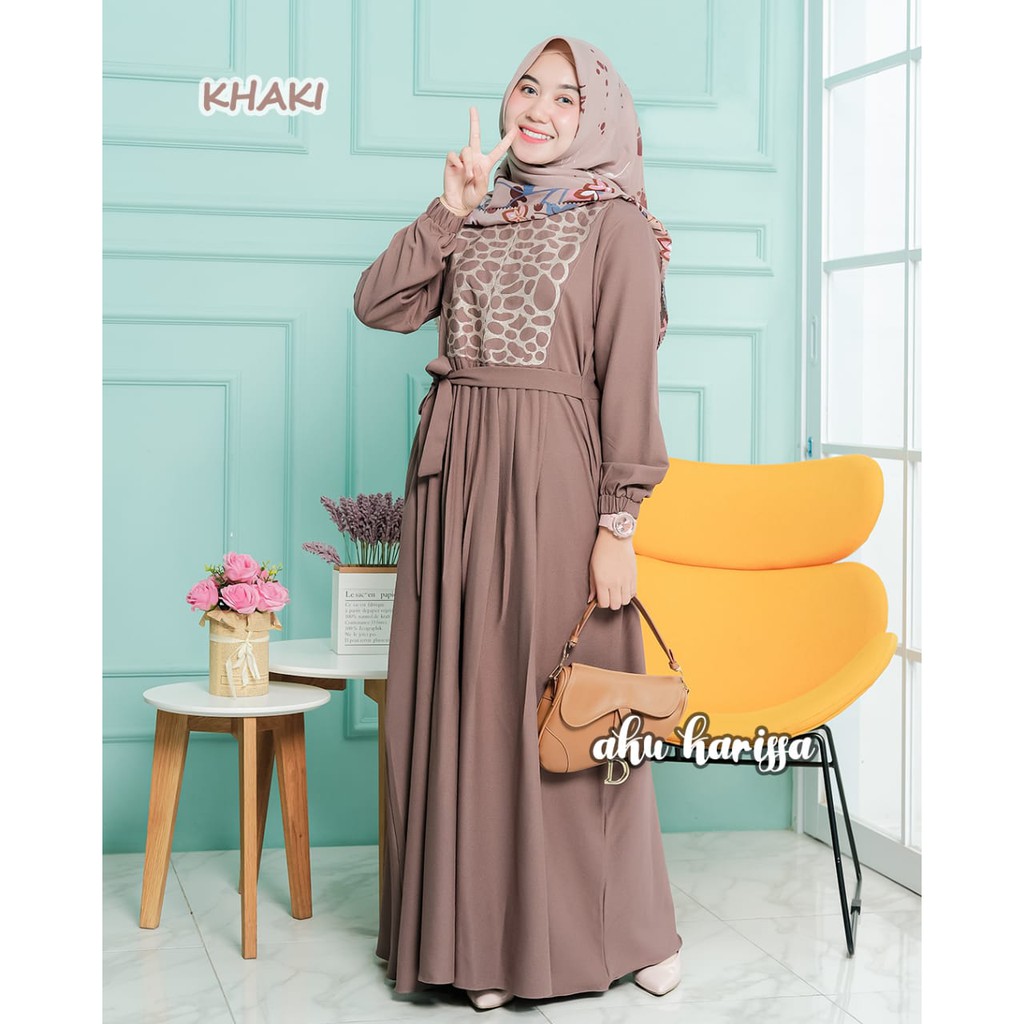 GAMIS CANTIK ERINA DRESS/GAMIS ORI AKU KARISSA/GAMIS TERBARU BAHAN ITY CREPE