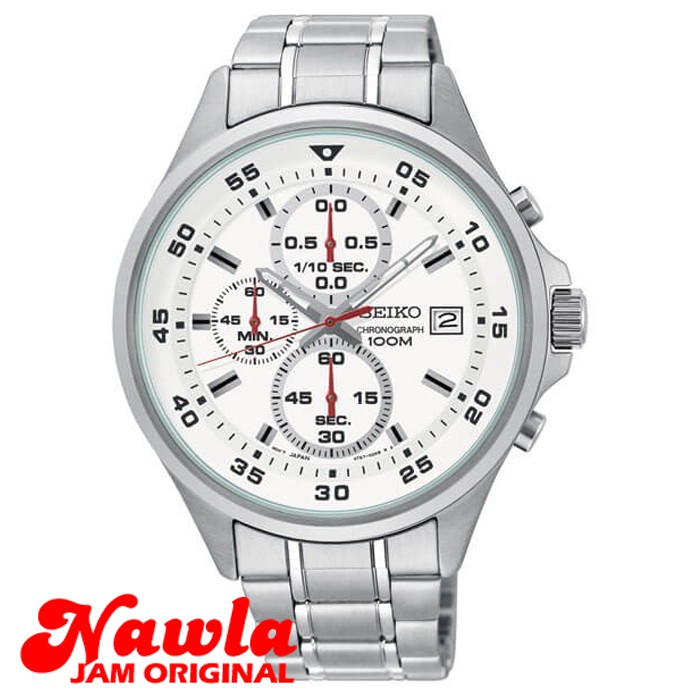 Seiko Quartz SKS623P1 Chronograph White Dial - Jam Tangan Pria SKS623