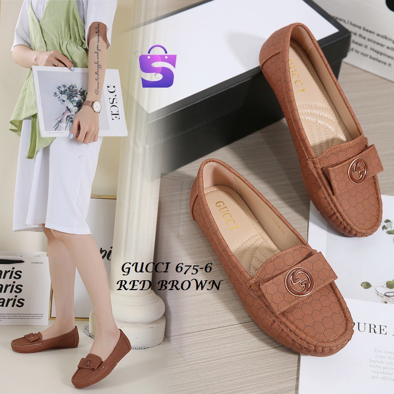 SEPATU WANITA FLAT LOAFERS SHOES 675-6