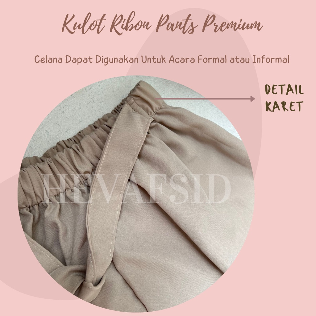 KULOT RIBON PANTS PREMIUM/ CELANA KULOT / KULIT WOLFIS